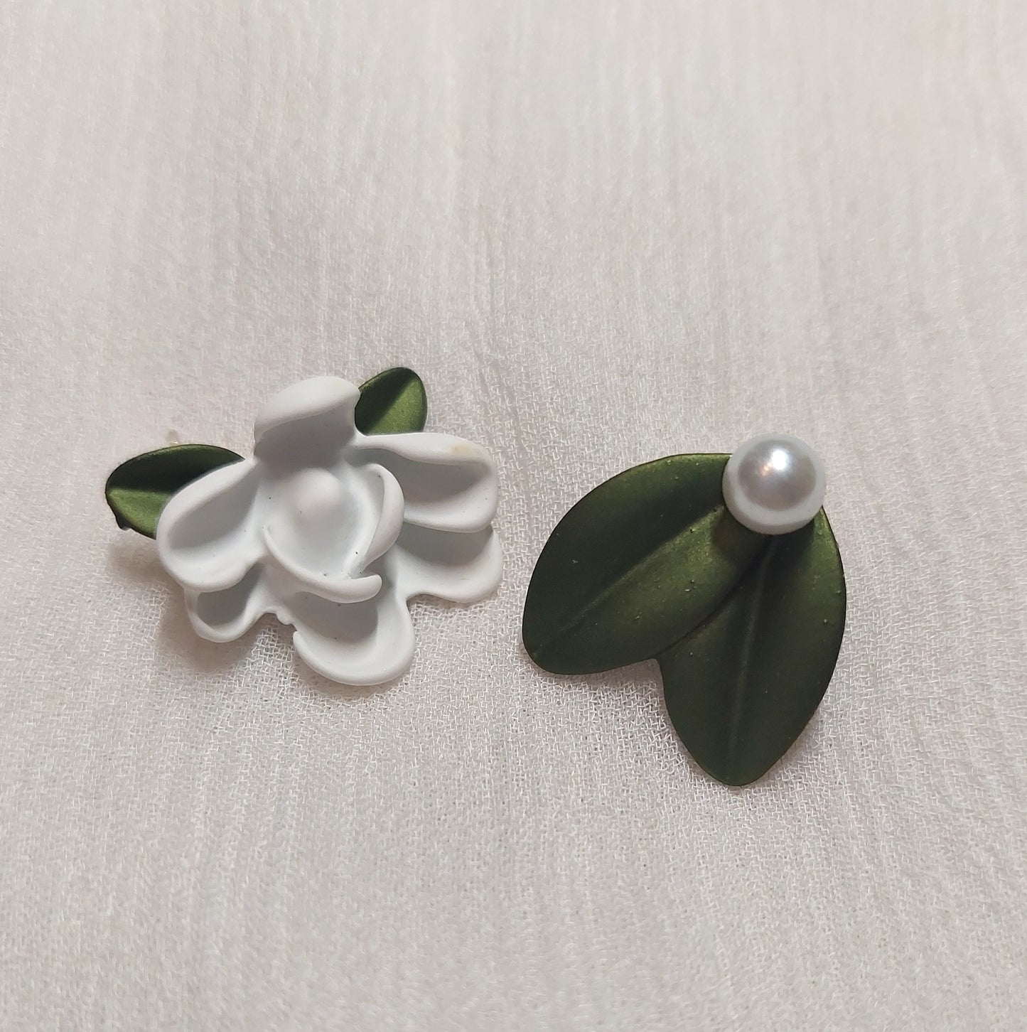 Flower and Leaf Earrings