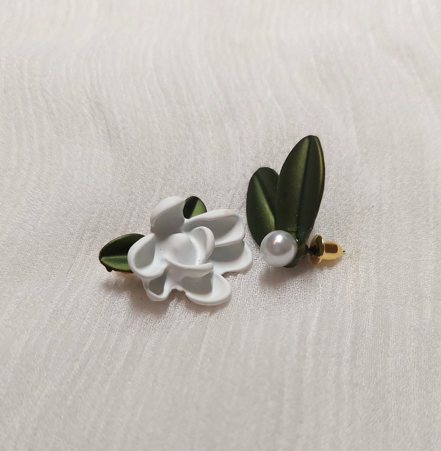 Flower and Leaf Earrings