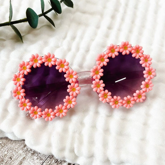 Orange Flower Glasses
