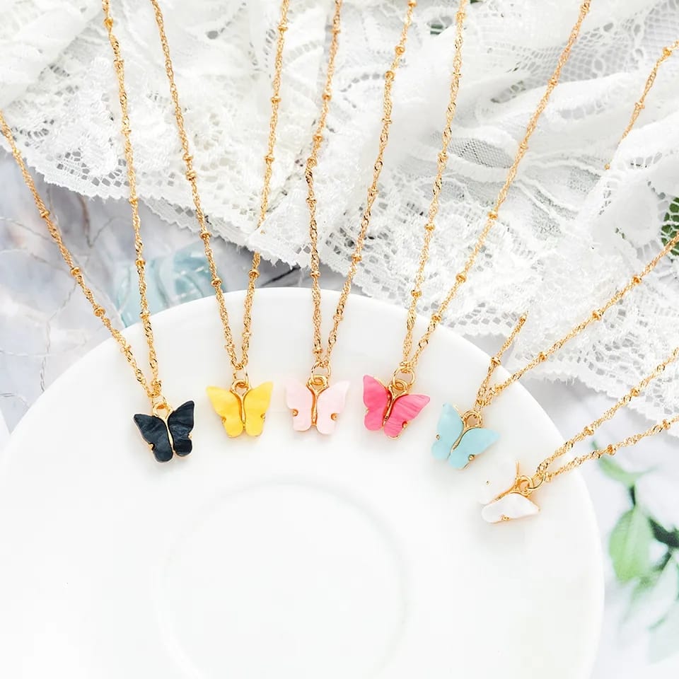 Butterfly Necklace and Earrings