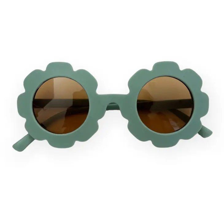 Green Flower Glasses