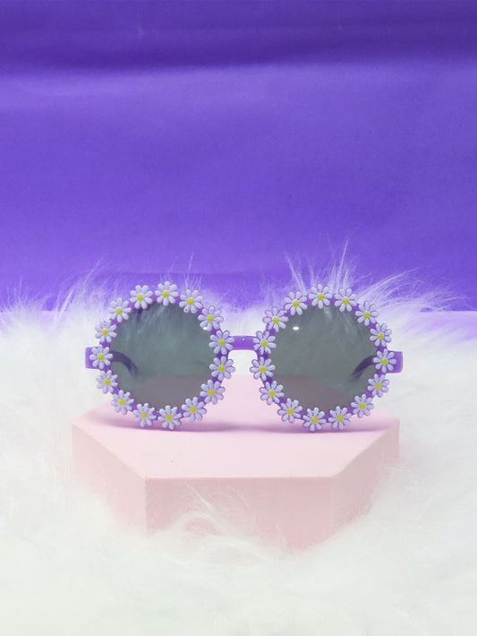 Purple Flower Glasses