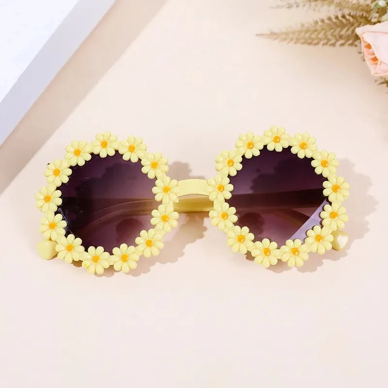 Yellow Flowers Glasses