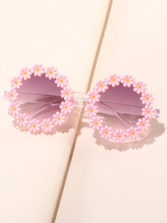 Light Pink Flower Glasses