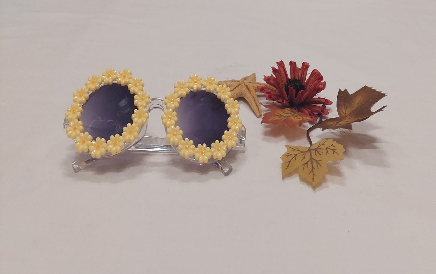 Yellow Flowers Glasses