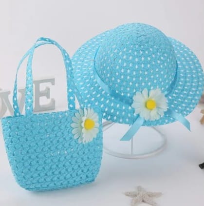 Blue Hat and Bag